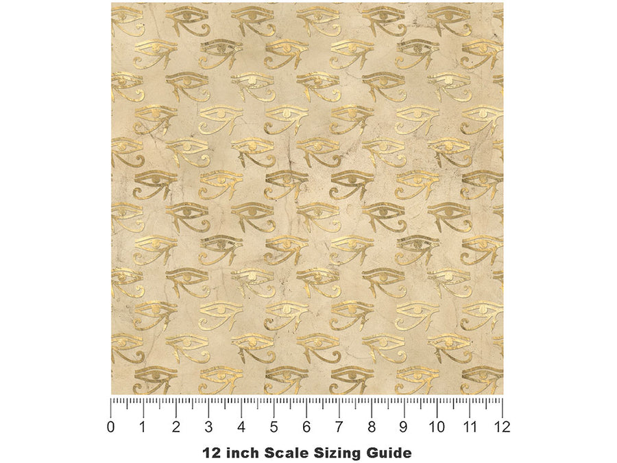 Horace Eyes Egyptian Vinyl Film Pattern Size 12 inch Scale~Rwraps Horace Eyes Egyptian Sizing Chart~2