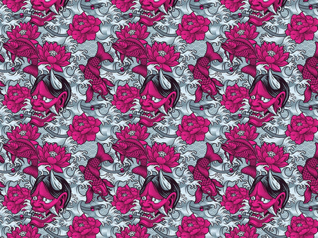 Horrible Hannya Halloween Vinyl Wrap Pattern~Rwraps Series 914 Digitally Printed Vinyl Wrap~0