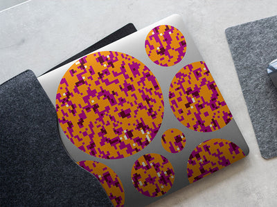 hot lava pixel DIY Laptop Stickers