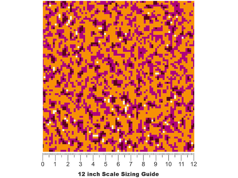 Hot Lava Pixel Vinyl Film Pattern Size 12 inch Scale~Rwraps Hot Lava Pixel Sizing Chart~2