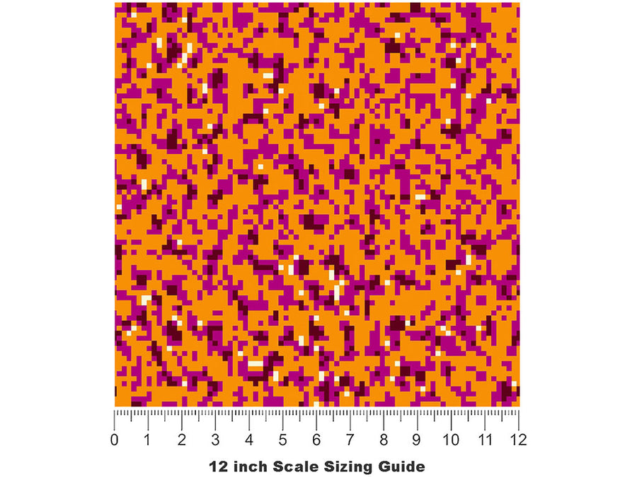Hot Lava Pixel Vinyl Film Pattern Size 12 inch Scale~Rwraps Hot Lava Pixel Sizing Chart~2