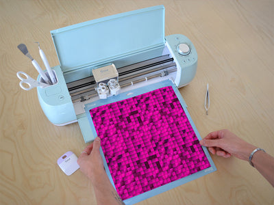 hot magenta mosaic Cricut Compatible Vinyl