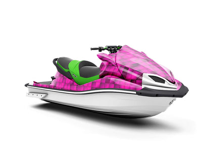 Hot Magenta Mosaic Jet Ski Vinyl Customized Wrap