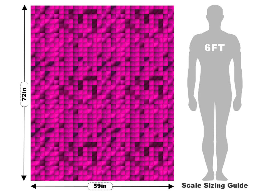 Hot Magenta Mosaic Vehicle Wrap Scale~Rwraps Series 914 Hot Magenta Mosaic Measurements~1