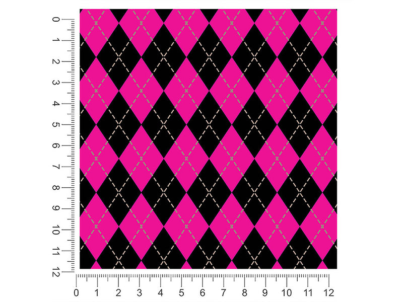 hot neon argyle 1ft x 1ft Craft Sheets