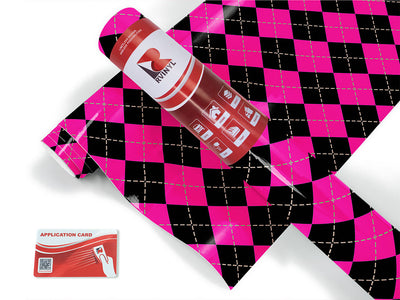 hot neon argyle Craft Vinyl Roll