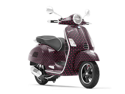 Hot Pink Polka Dot Vespa Scooter Wrap Film