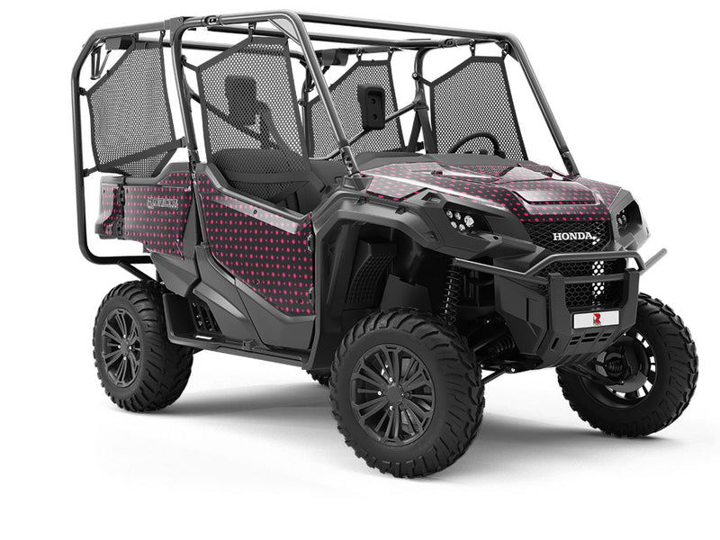 Hot Pink Polka Dot Utility Vehicle Vinyl Wrap