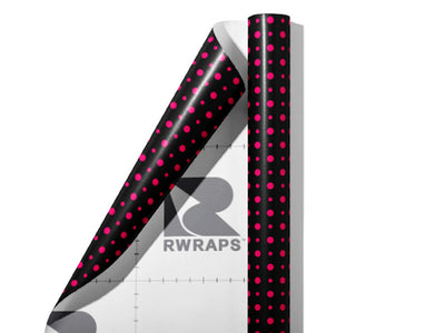 Hot Pink Polka Dot Wrap Film Sheets~Rwraps Series 914 Hot Pink Polka Dot Scrolled Sheet~3