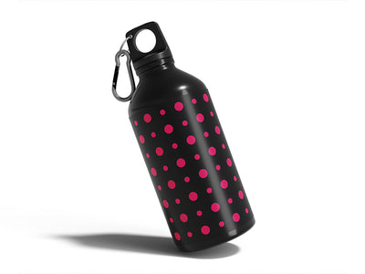 hot pink polka dot Water Bottle DIY Stickers