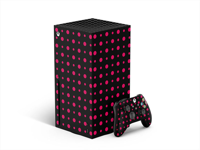 hot pink polka dot XBOX DIY Decal