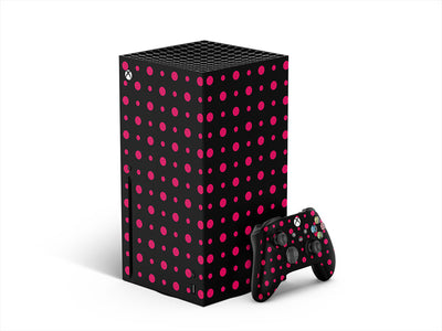 hot pink polka dot XBOX DIY Decal