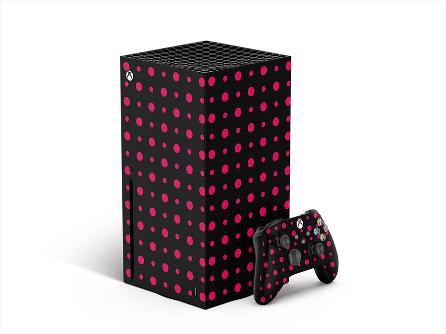hot pink polka dot XBOX DIY Decal