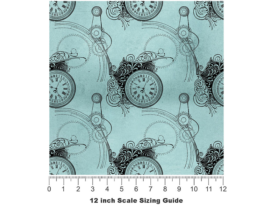 Hourly Measurements Steampunk Vinyl Film Pattern Size 12 inch Scale~Rwraps Hourly Measurements Steampunk Sizing Chart~2