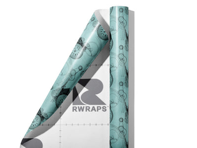 Hourly Measurements Steampunk Wrap Film Sheets~Rwraps Series 914 Hourly Measurements Steampunk Scrolled Sheet~3
