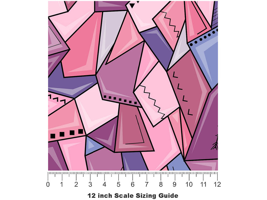 How Mauvelous Mosaic Vinyl Film Pattern Size 12 inch Scale~Rwraps How Mauvelous Mosaic Sizing Chart~2