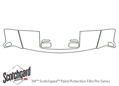 h3 3M Clear Bra Hood Precut PPF Diagram