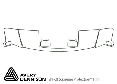 h3 Avery Dennison Clear Bra Hood Precut PPF Diagram