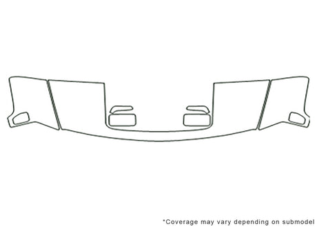 h3 3M Clear Bra Hood Precut PPF Diagram