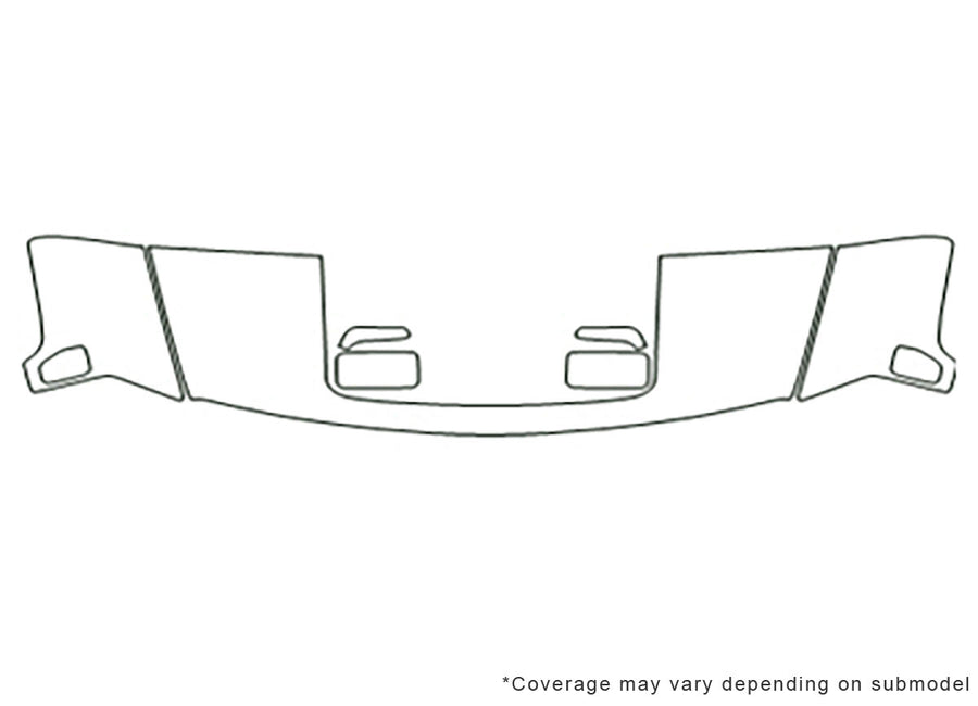 h3 Avery Dennison Clear Bra Hood Precut PPF Diagram