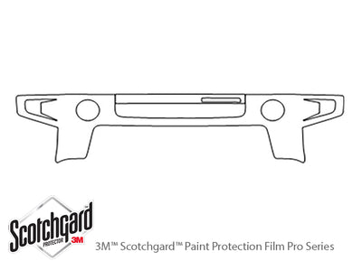 h3 3M Clear Bra Bumper Precut PPF Diagram