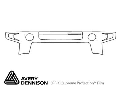 h3 Avery Dennison Clear Bra Bumper Precut PPF Diagram