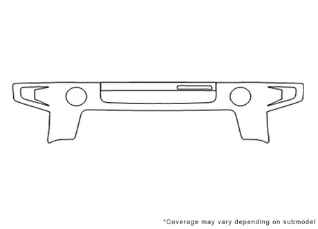 h3 Avery Dennison Clear Bra Bumper Precut PPF Diagram