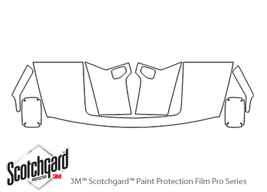 h3t 3M Clear Bra Hood Precut PPF Diagram