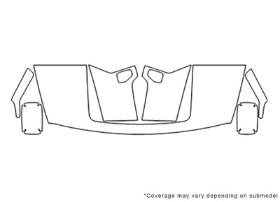 h3t 3M Clear Bra Hood Precut PPF Diagram
