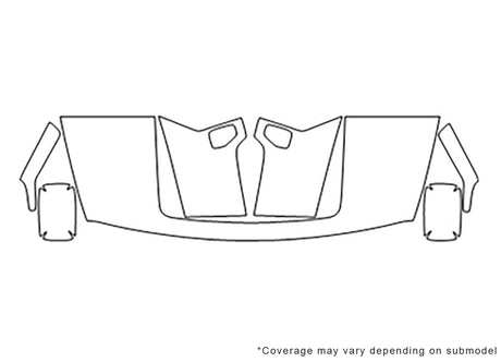 h3t Avery Dennison Clear Bra Hood Precut PPF Diagram
