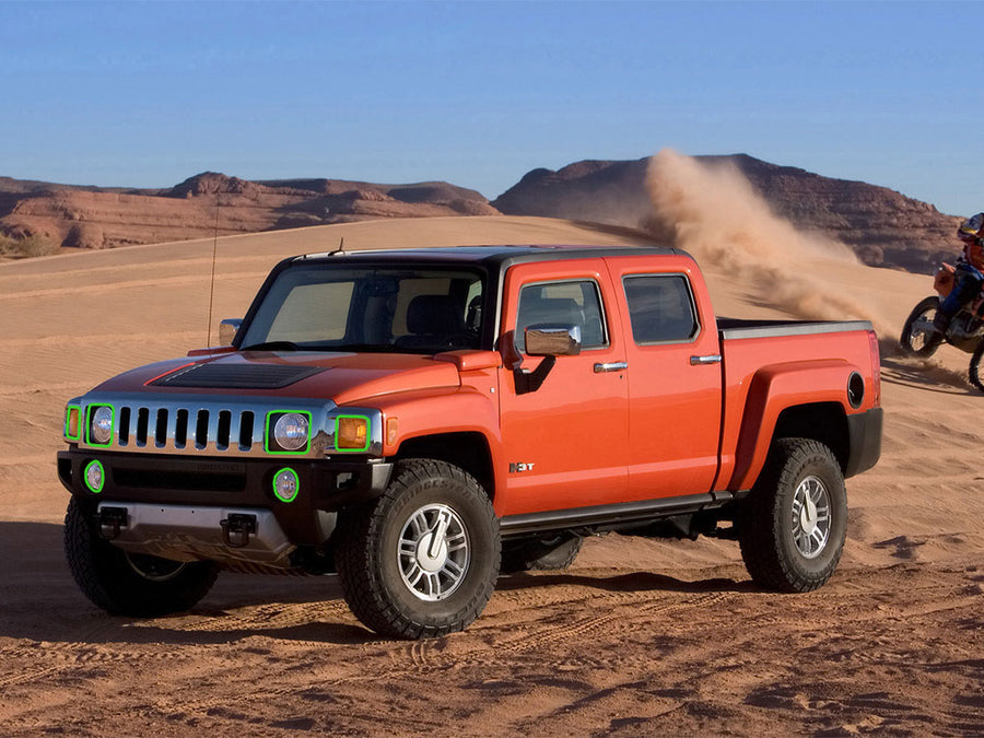 hummer h3t 2009-2010 Headlight Protection Installation Location