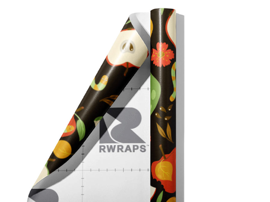 Hungry Worms Fruit Wrap Film Sheets~Rwraps Series 914 Hungry Worms Fruit Scrolled Sheet~3