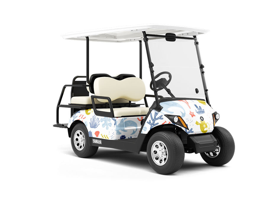Hunter Delight Marine Life Wrapped Golf Cart
