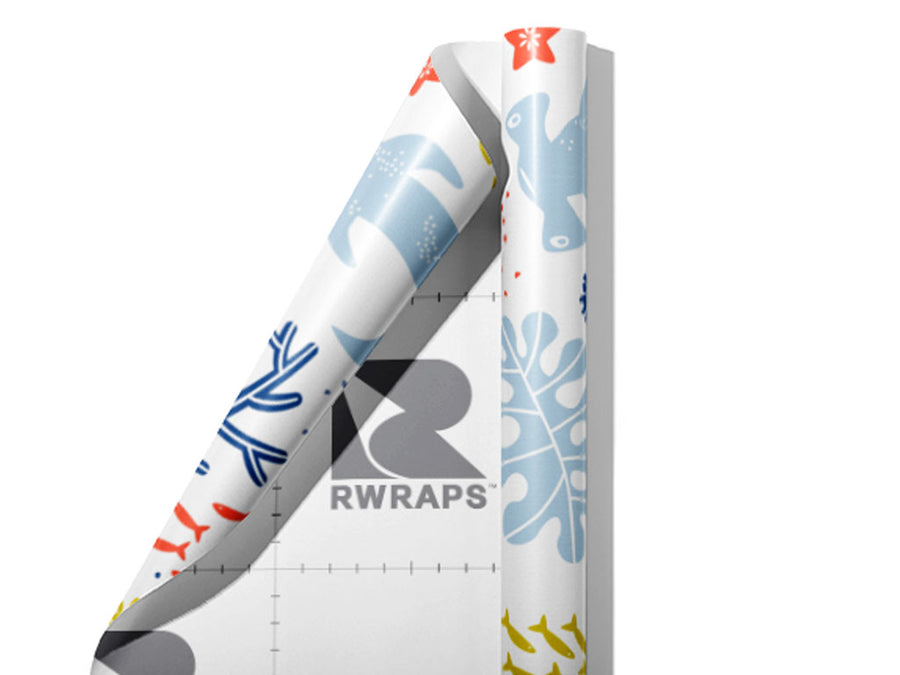 Hunter Delight Marine Life Wrap Film Sheets~Rwraps Series 914 Hunter Delight Marine Life Scrolled Sheet~3