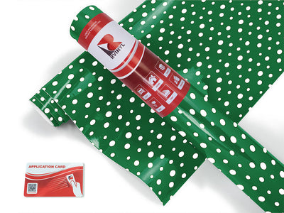 hunter green polka dot Craft Vinyl Roll