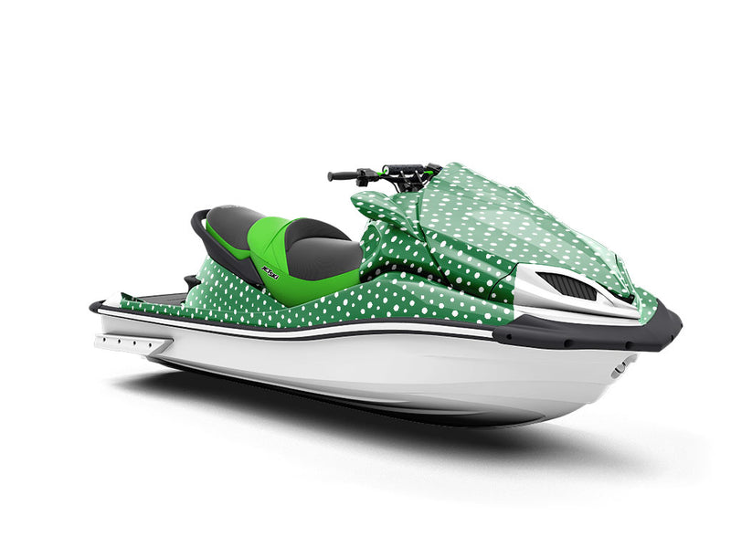 Hunter Green Polka Dot Jet Ski Vinyl Customized Wrap