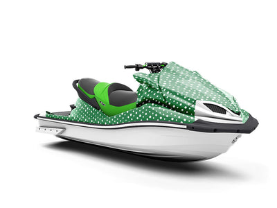 Hunter Green Polka Dot Jet Ski Vinyl Customized Wrap