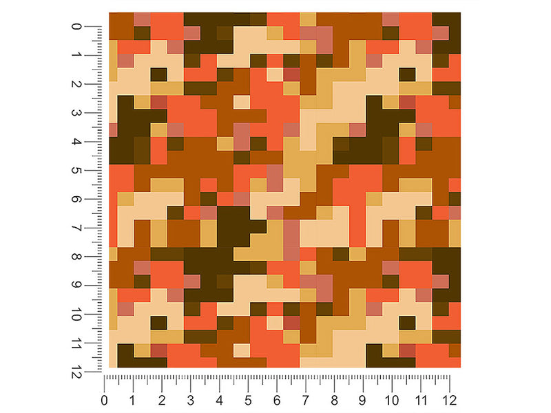hunter orange pixel 1ft x 1ft Craft Sheets