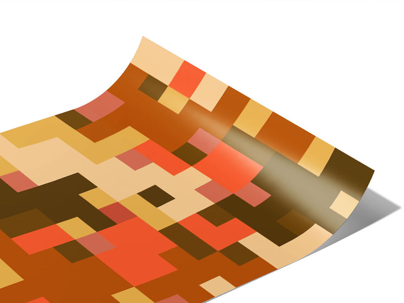Hunter Orange Pixel Vinyl Wraps~Rwraps Series 914 Digitally Printed Vinyl Wrap~0