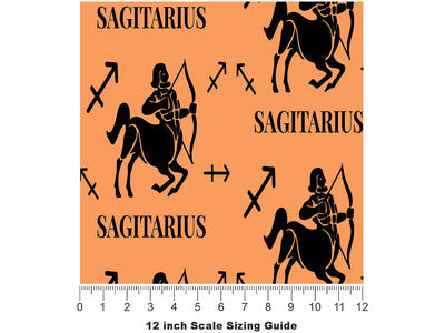 Hunting Centaur Astrology Vinyl Film Pattern Size 12 inch Scale~Rwraps Hunting Centaur Astrology Sizing Chart~2