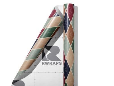 Hunting Ground Argyle Wrap Film Sheets~Rwraps Series 914 Hunting Ground Argyle Scrolled Sheet~3