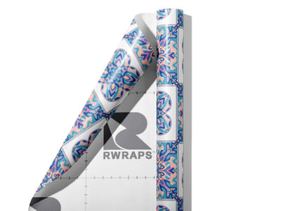 Hydrangea Tile Wrap Film Sheets~Rwraps Series 914 Hydrangea Tile Scrolled Sheet~4