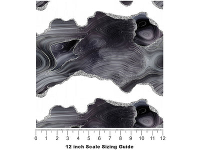 Hypersthene  Gemstone Vinyl Film Pattern Size 12 inch Scale~Rwraps Hypersthene  Gemstone Sizing Chart~2