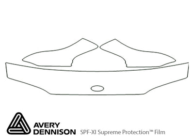 accent Avery Dennison Clear Bra Hood Precut PPF Diagram