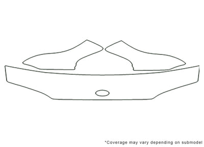 accent 3M Clear Bra Hood Precut PPF Diagram