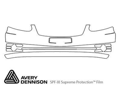 accent Avery Dennison Clear Bra Bumper Precut PPF Diagram