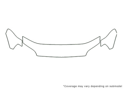 accent Avery Dennison Clear Bra Hood Precut PPF Diagram