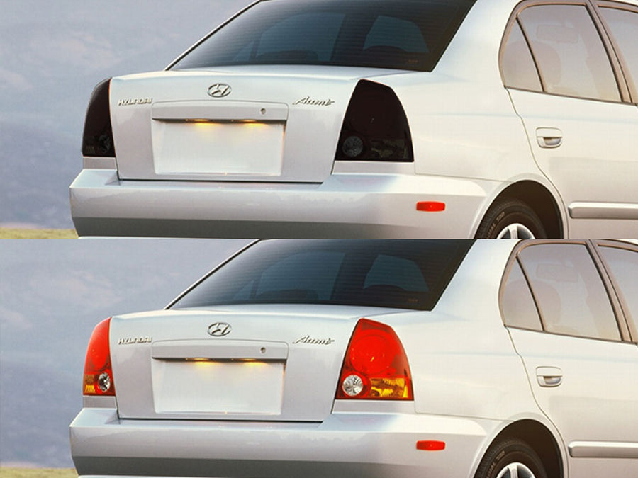 accent (sedan) Before and After Smoked Taillights