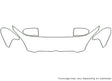 accent 3M Clear Bra Hood Precut PPF Diagram