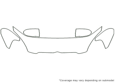 accent Avery Dennison Clear Bra Hood Precut PPF Diagram